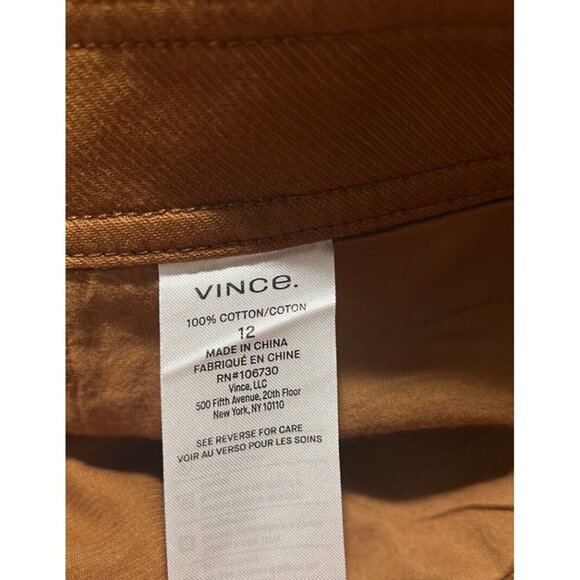 Vince Tie Waist Culotte Size 12 Color Teakwood New $265 - Picture 15 of 16
